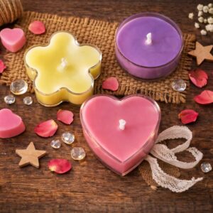 mini heart gel candle